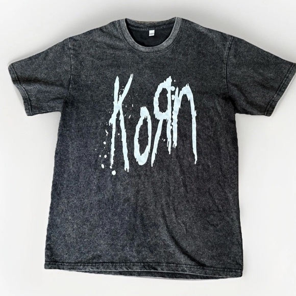 Korn Drip Logo Mens T Shirt Black Large - Picture 1 of 4